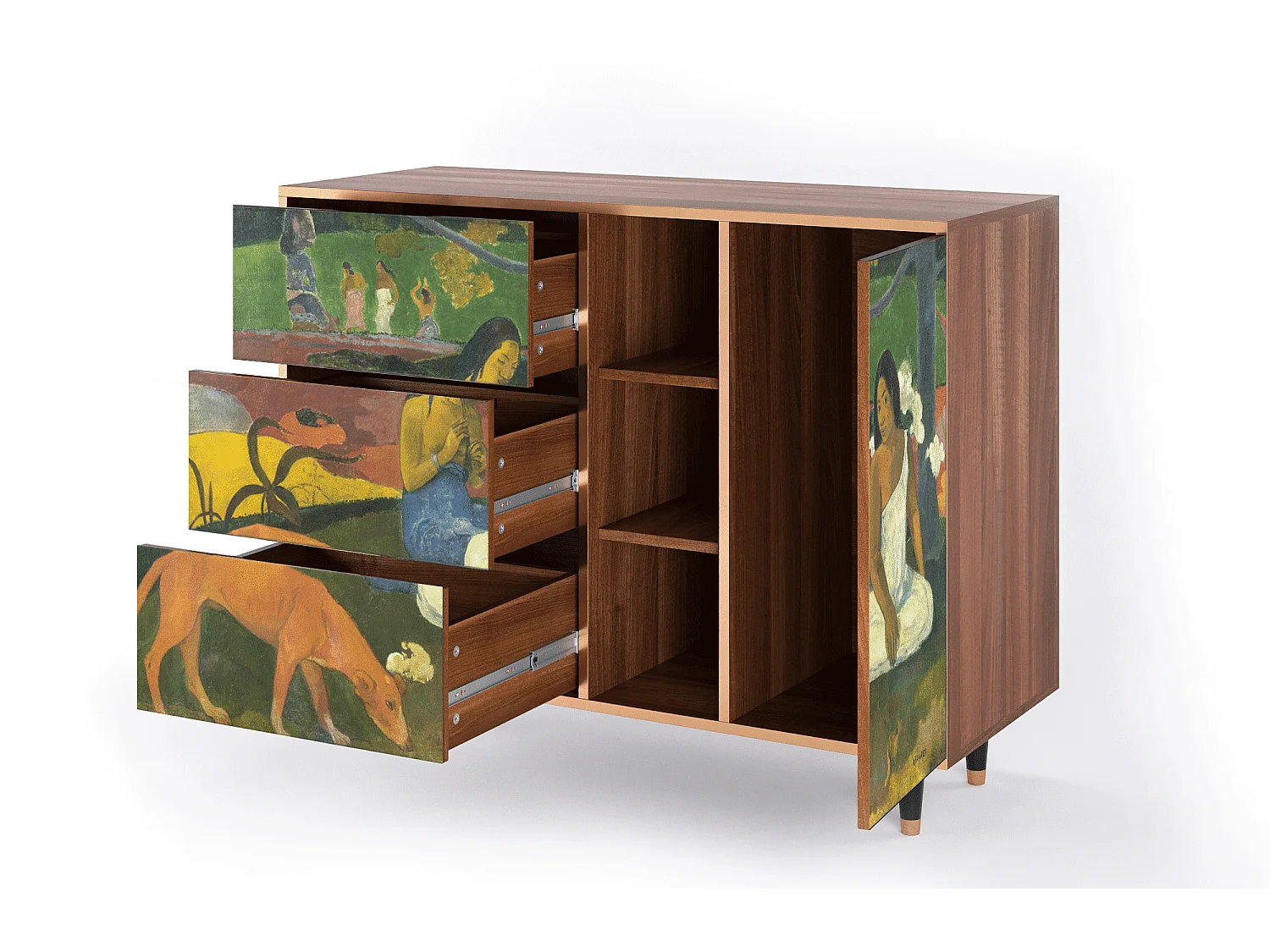 Dressoir - 125x98x48 cm - BS2 - Arearea , Walnoot