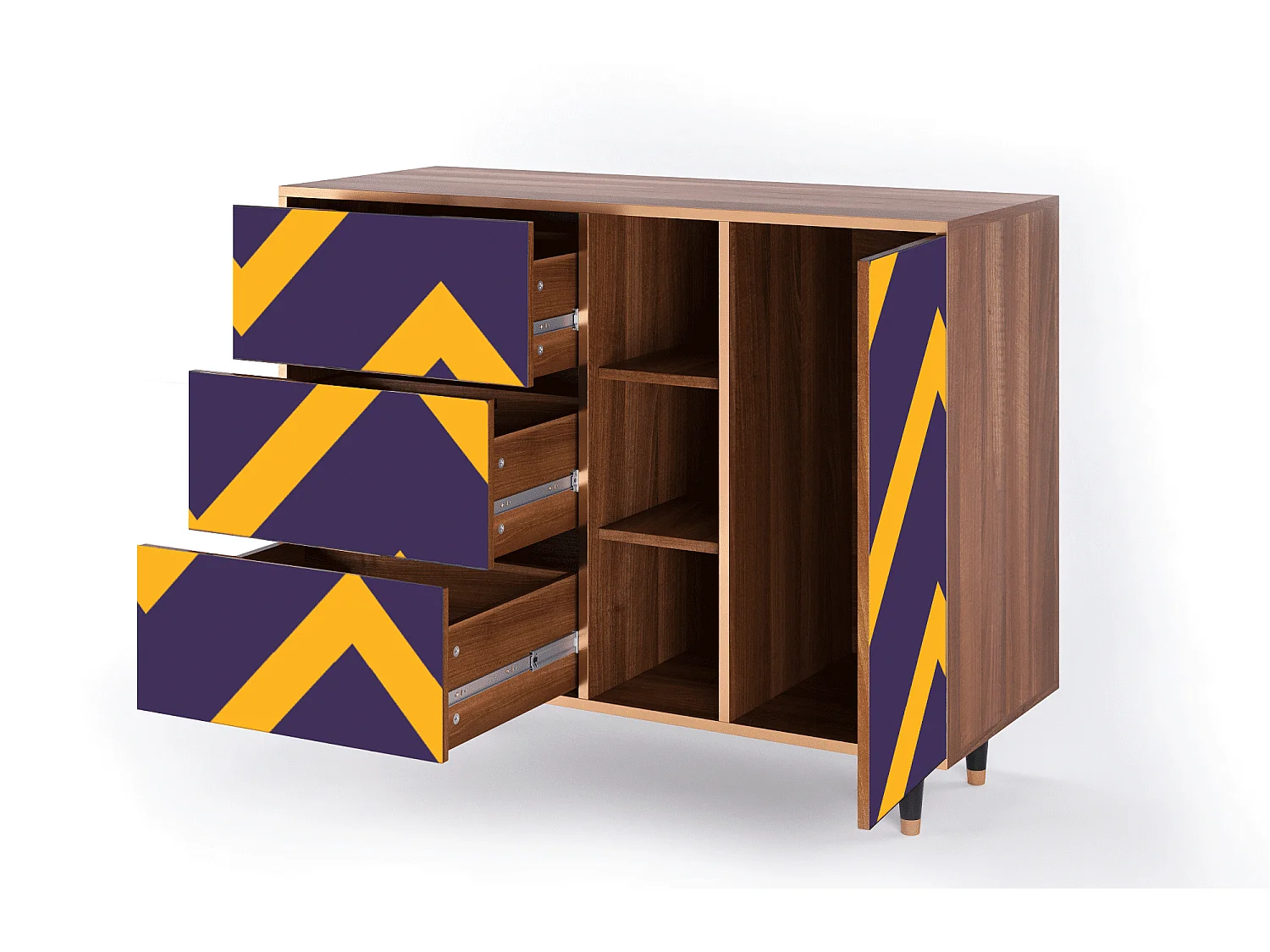 Buffet - 125x98x48 cm - BS2 - The Brightest Way, Noyer