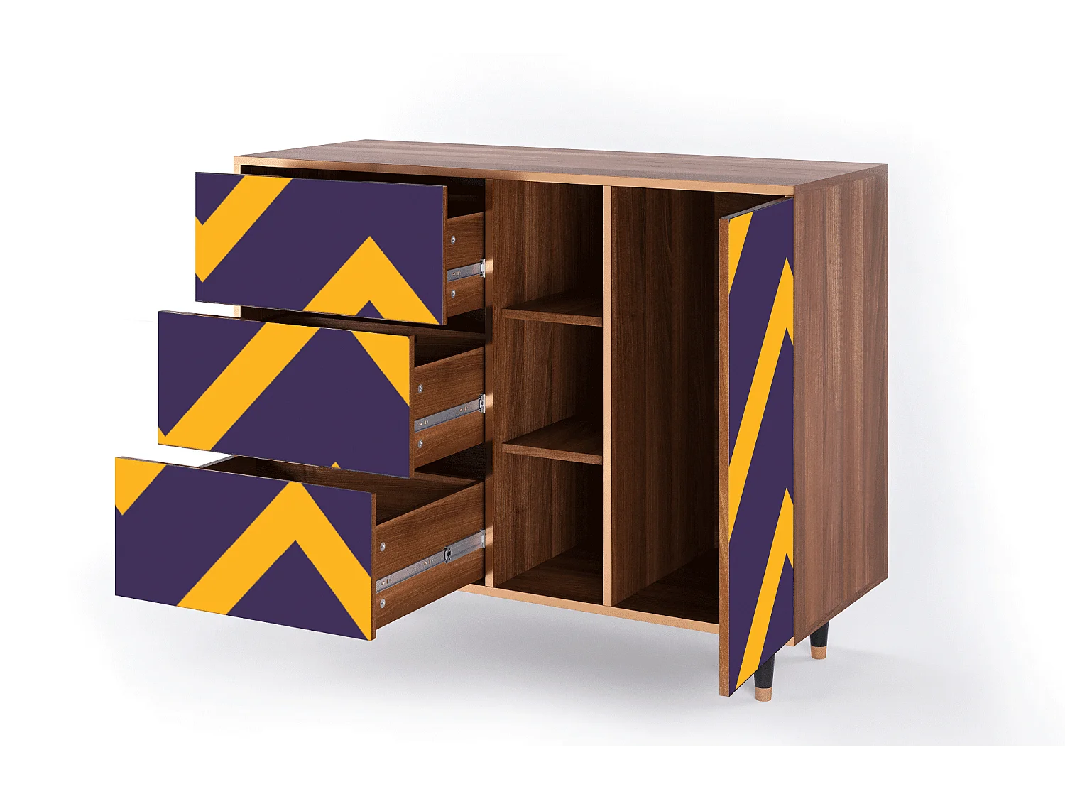 Buffet - 125x98x48 cm - BS2 - The Brightest Way, Noyer