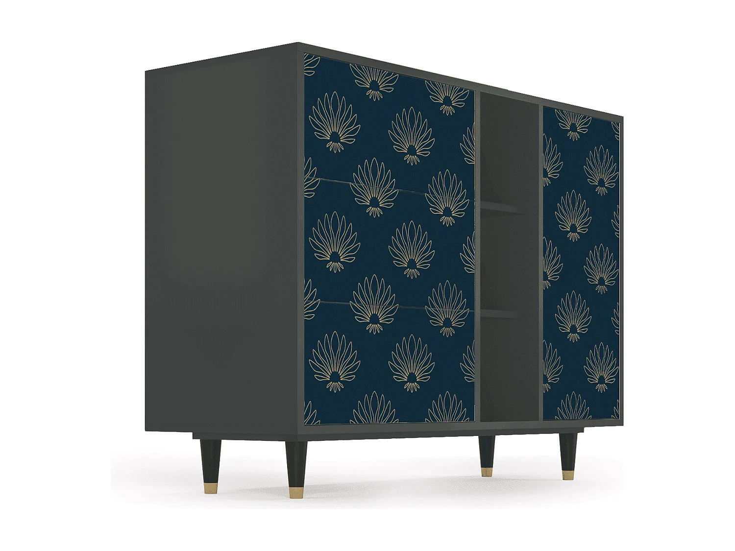 Buffet - 125x98x48 cm - BS2 - Blue Lotus, Anthracite