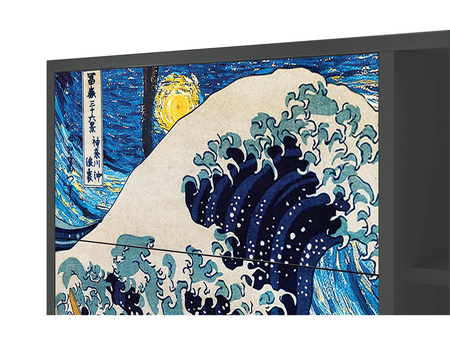 Buffet - 125x98x48 cm - BS2 - Great Wave, Anthracite