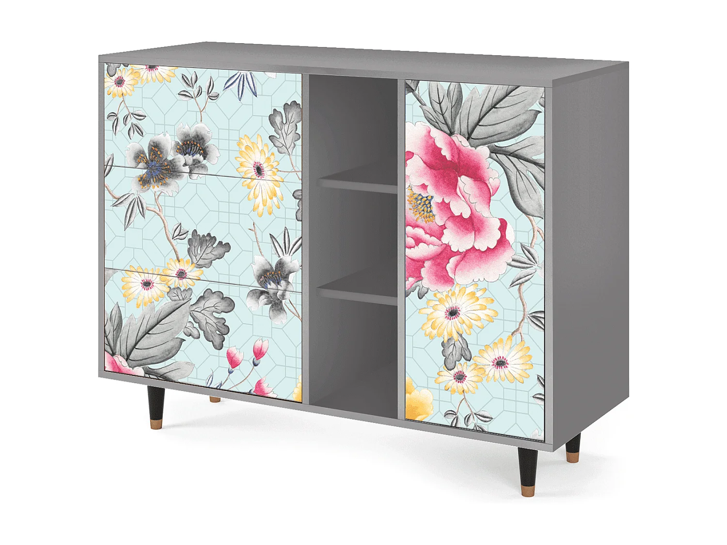 Aparador - 125x98x48 cm - BS2 - Sky Garden, Gris