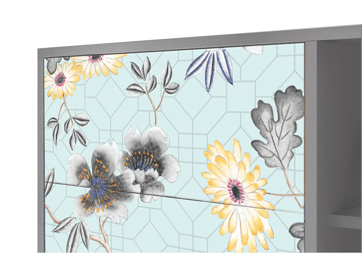 Aparador - 125x98x48 cm - BS2 - Sky Garden, Cinza