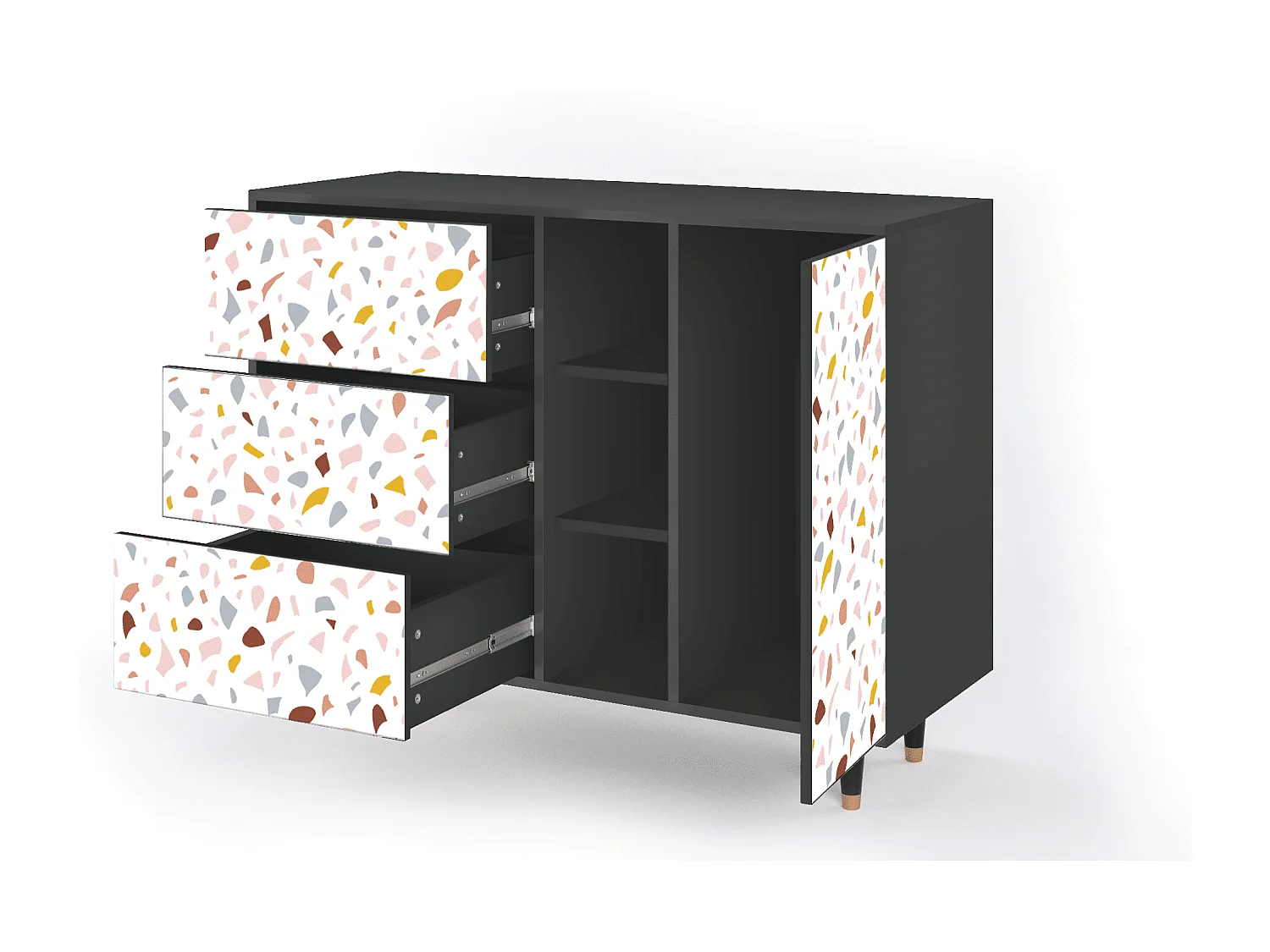 Buffet - 125x98x48 cm - BS2 - Marmelade Cheese, Anthracite