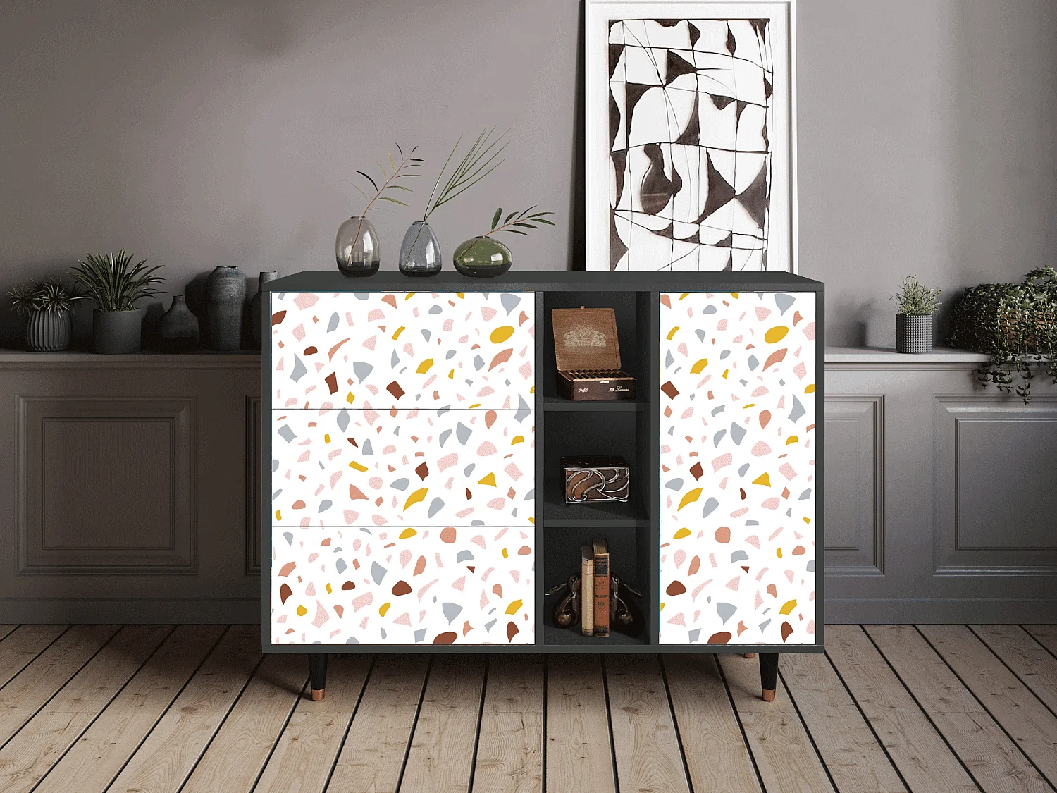 Buffet - 125x98x48 cm - BS2 - Marmelade Cheese, Anthracite