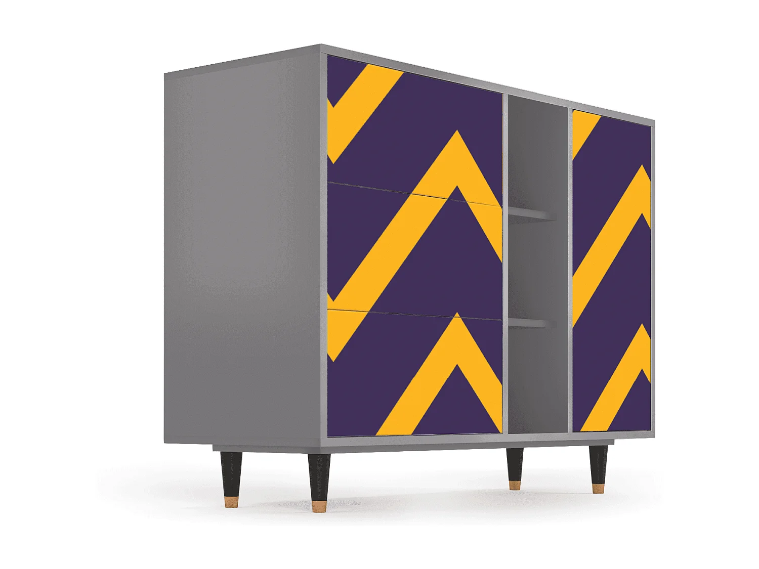 Dressoir - 125x98x48 cm - BS2 - The Brightest Way, Grijs