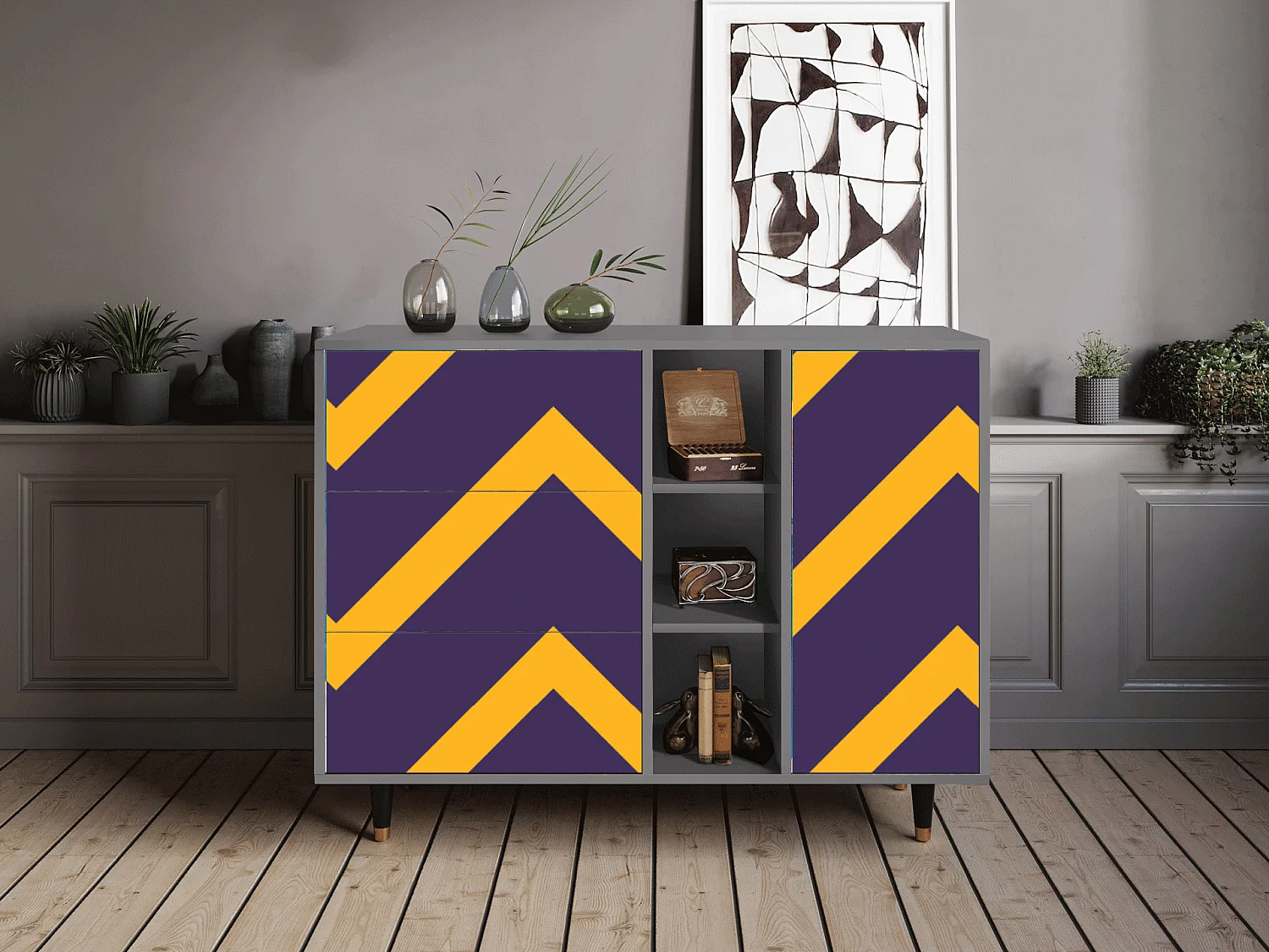 Buffet - 125x98x48 cm - BS2 - The Brightest Way, Gris