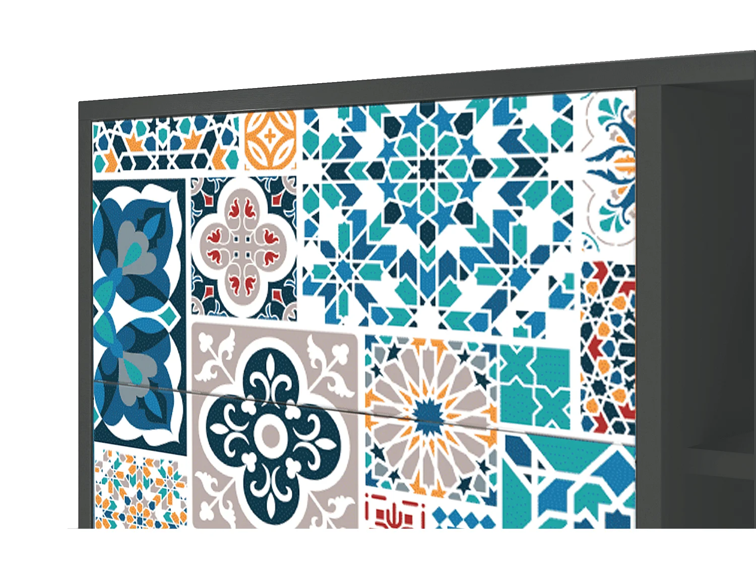 Buffet - 125x98x48 cm - BS2 - Moroccan Market, Anthracite