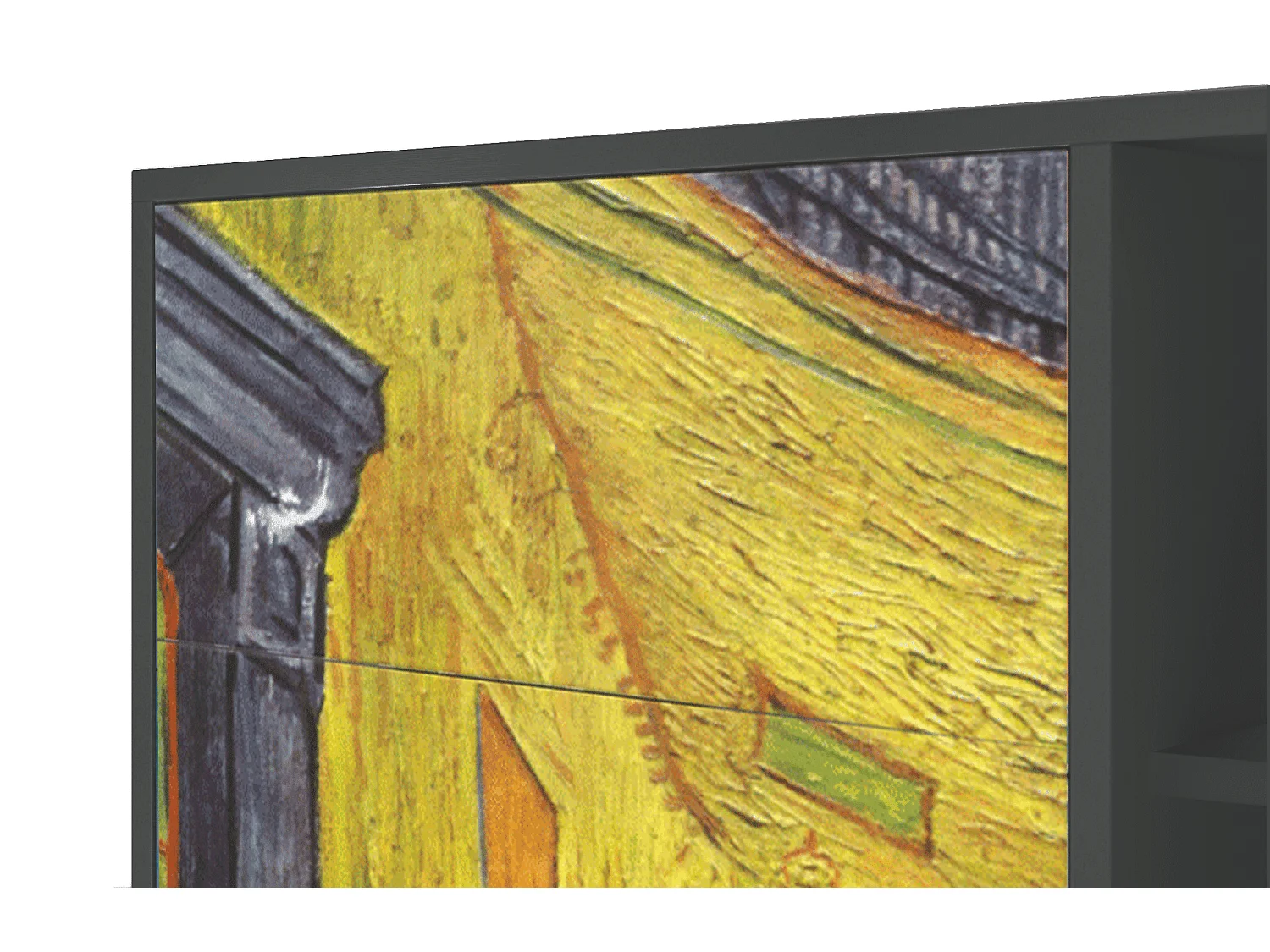 Kredens - 125x98x48 cm - BS2 - Café Terrace at Night, Antracyt