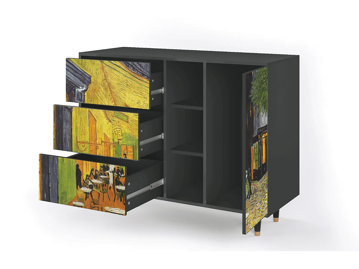 Buffet - 125x98x48 cm - BS2 - Café Terrace at Night, Anthracite