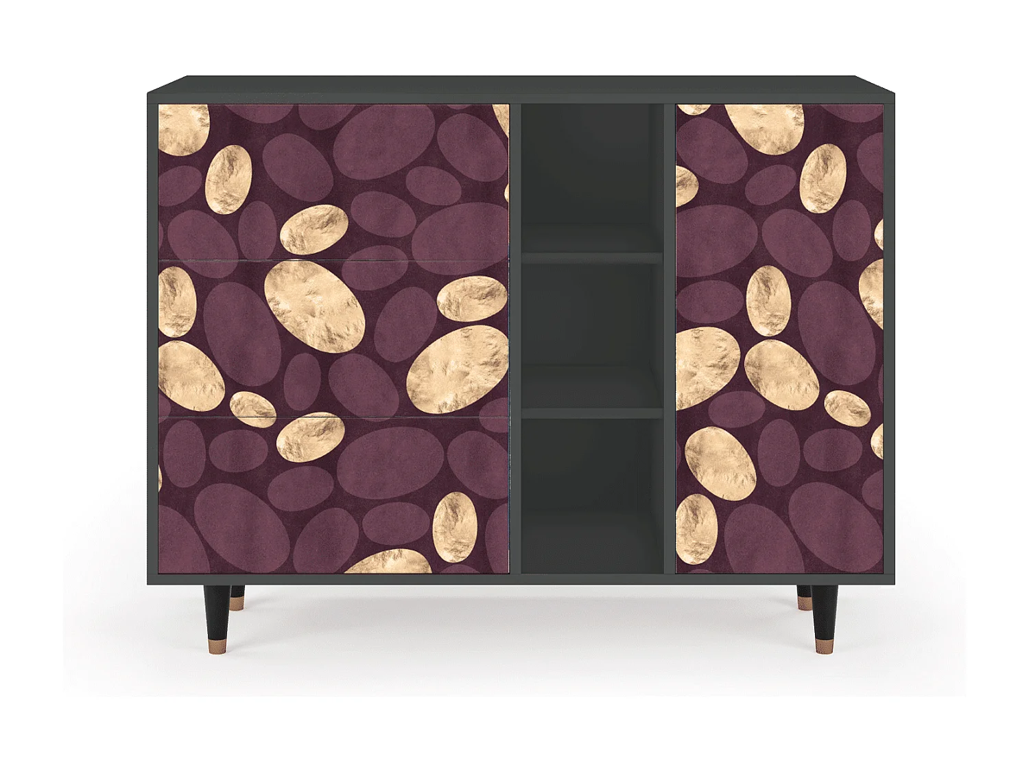 Aparador - 125x98x48 cm - BS2 - Fine Wine, Antracite