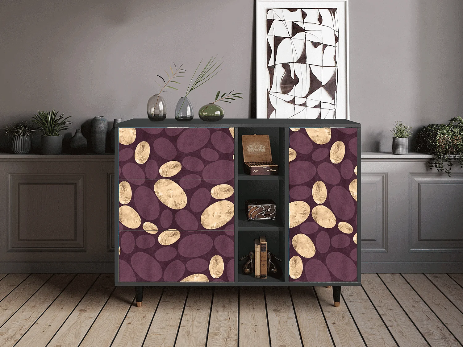 Credenza - 125x98x48 cm - BS2 - Fine Wine, Antracite