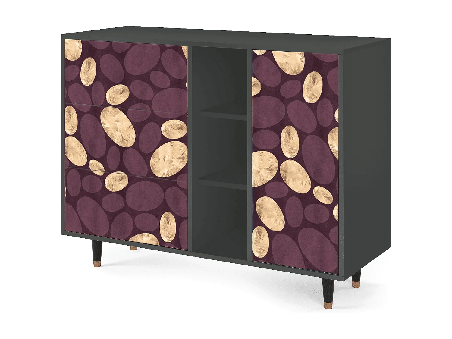 Buffet - 125x98x48 cm - BS2 - Fine Wine, Anthracite