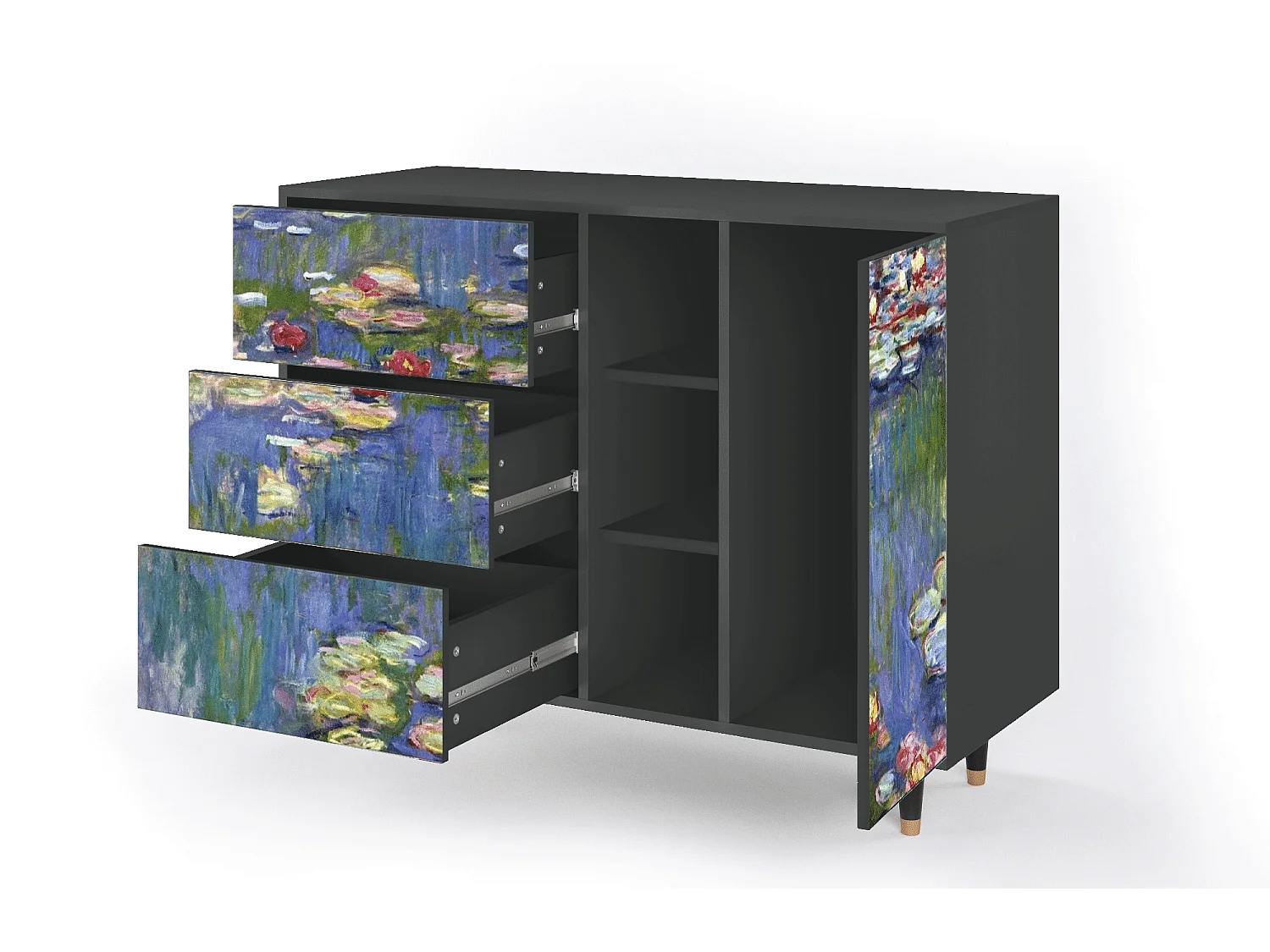 Aparador - 125x98x48 cm - BS2 - The water lily pond  , Antracita