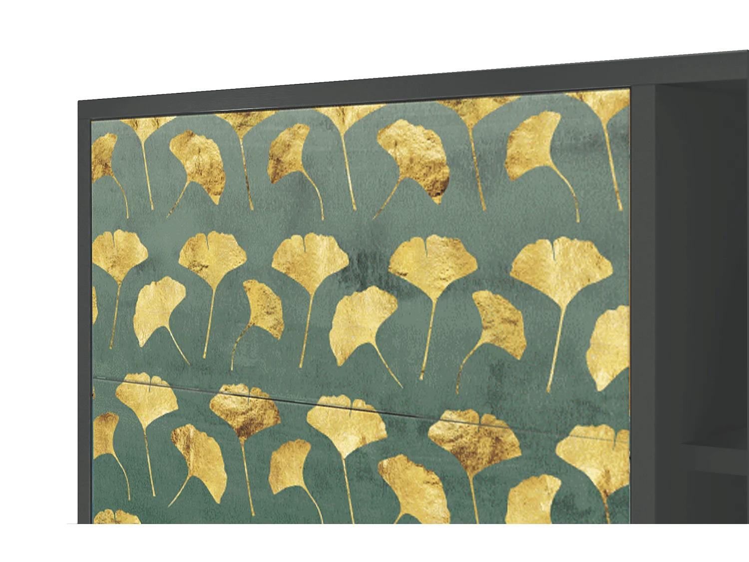 Credenza - 125x98x48 cm - BS2 - Gingko leaves, Antracite