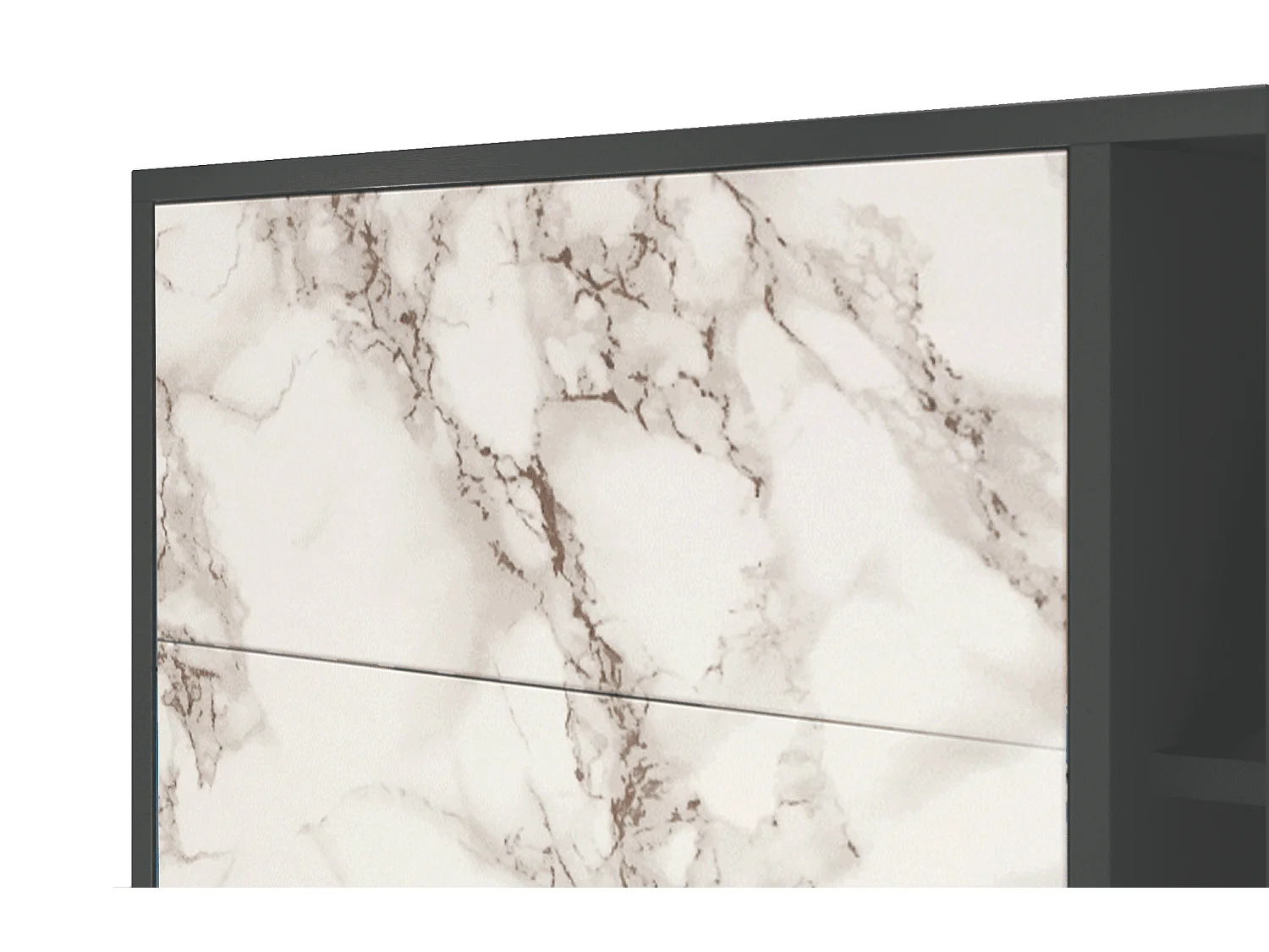 Buffet - 125x98x48 cm - BS2 - Milk Marble, Anthracite