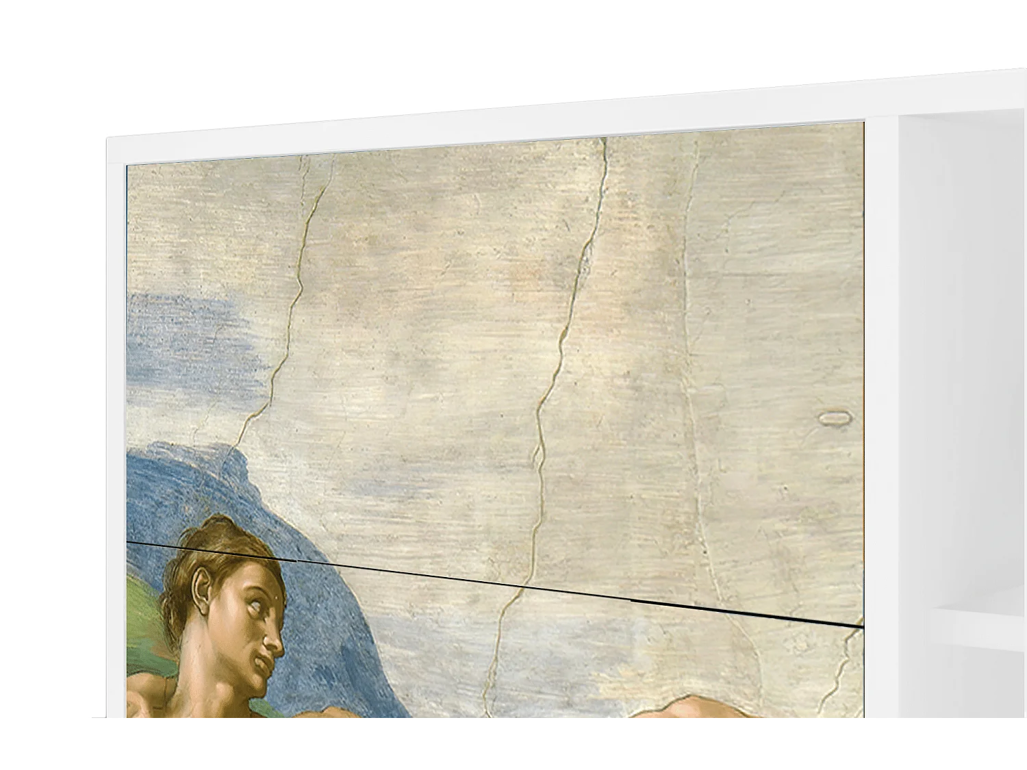 Kredens - 125x98x48 cm - BS2 - The Creation of Adam, Biały