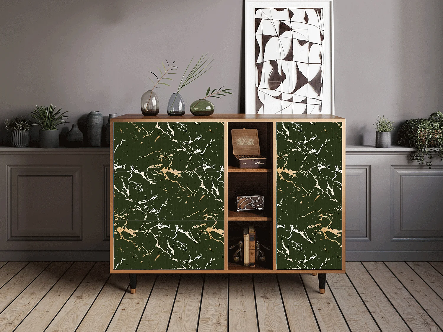 Dressoir - 125x98x48 cm - BS2 - Amazon Forest, Walnoot