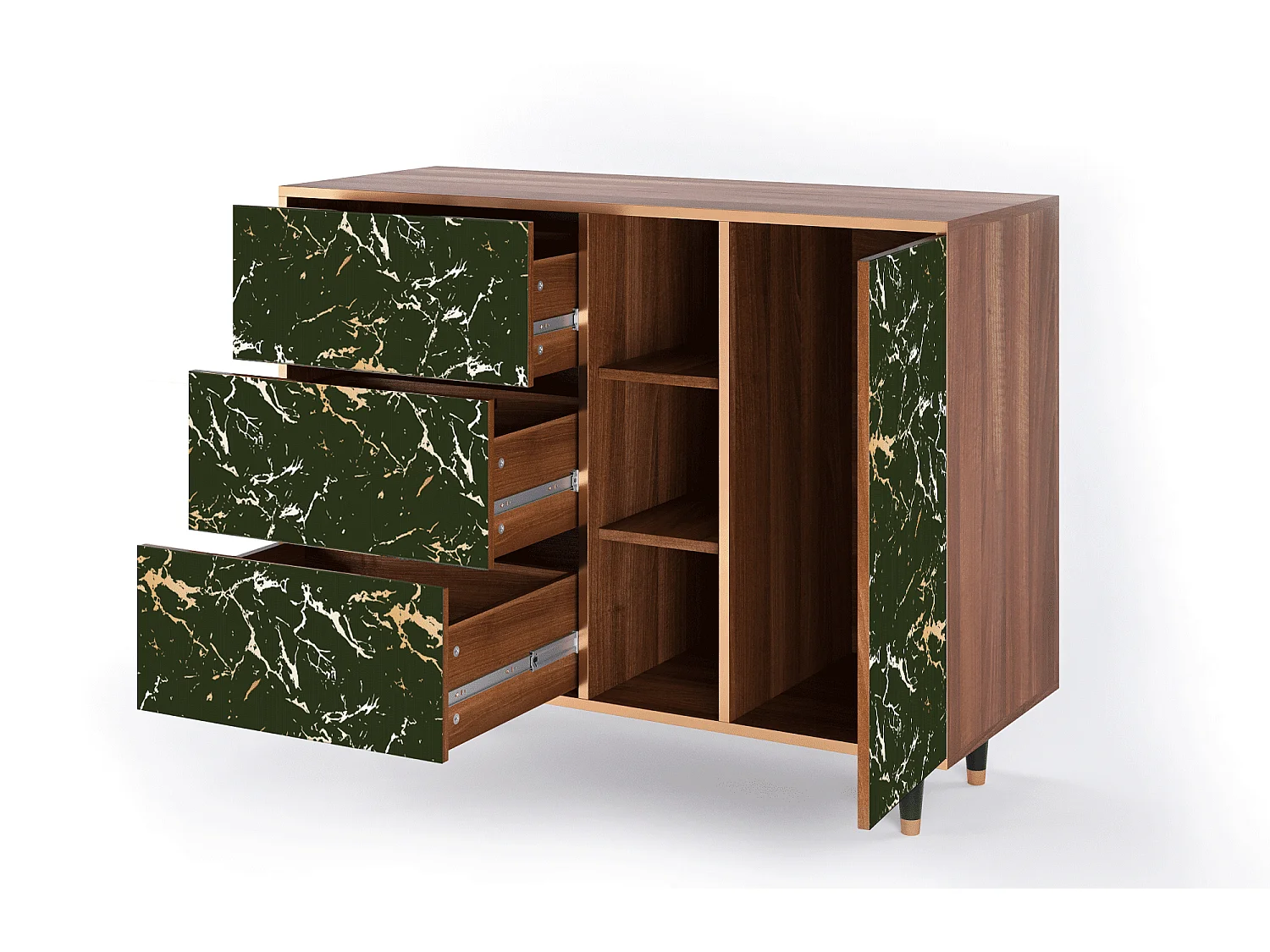 Dressoir - 125x98x48 cm - BS2 - Amazon Forest, Walnoot