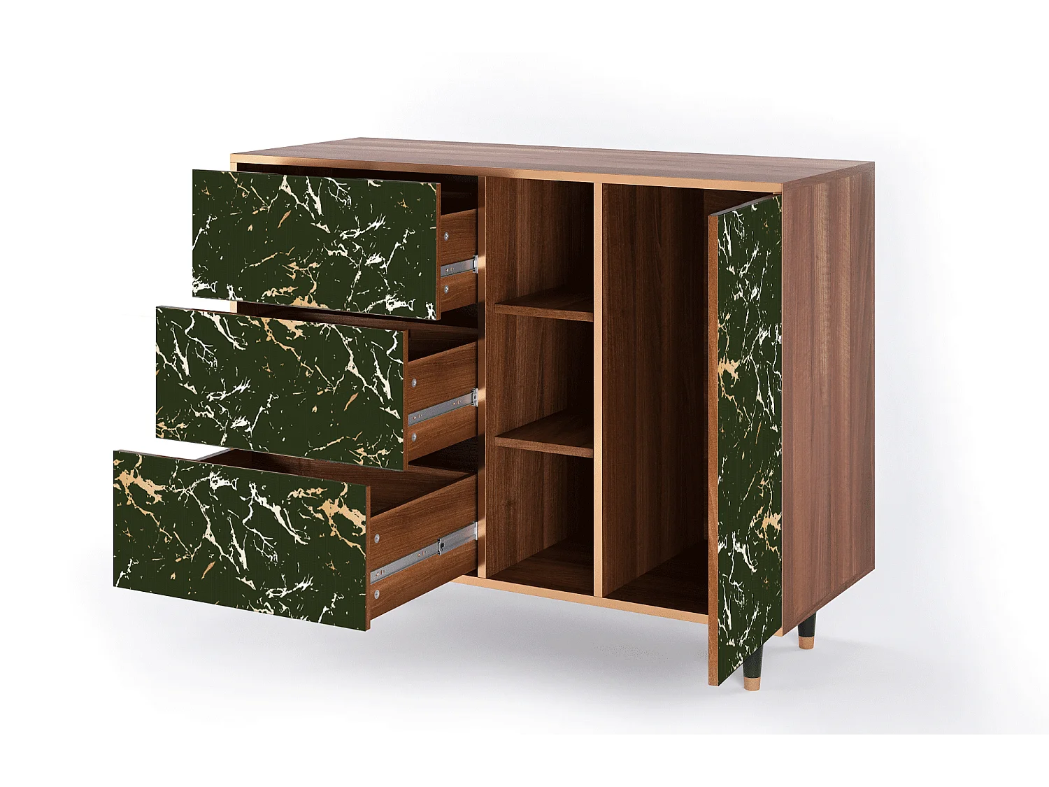 Buffet - 125x98x48 cm - BS2 - Amazon Forest, Noyer
