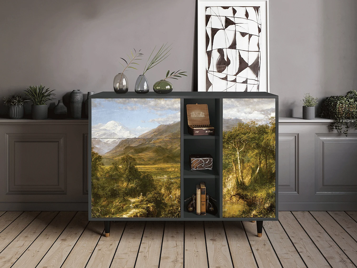 Aparador - 125x98x48 cm - BS2 - The Heart of the Andes , Antracita