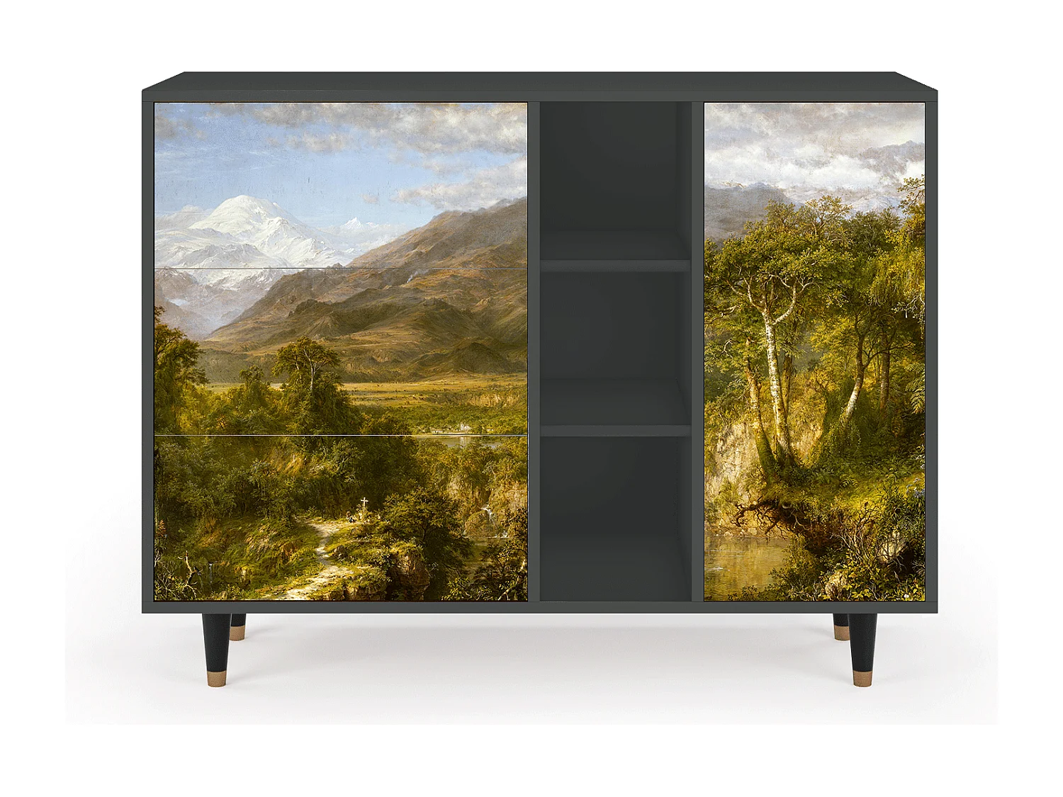 Aparador - 125x98x48 cm - BS2 - The Heart of the Andes , Antracita