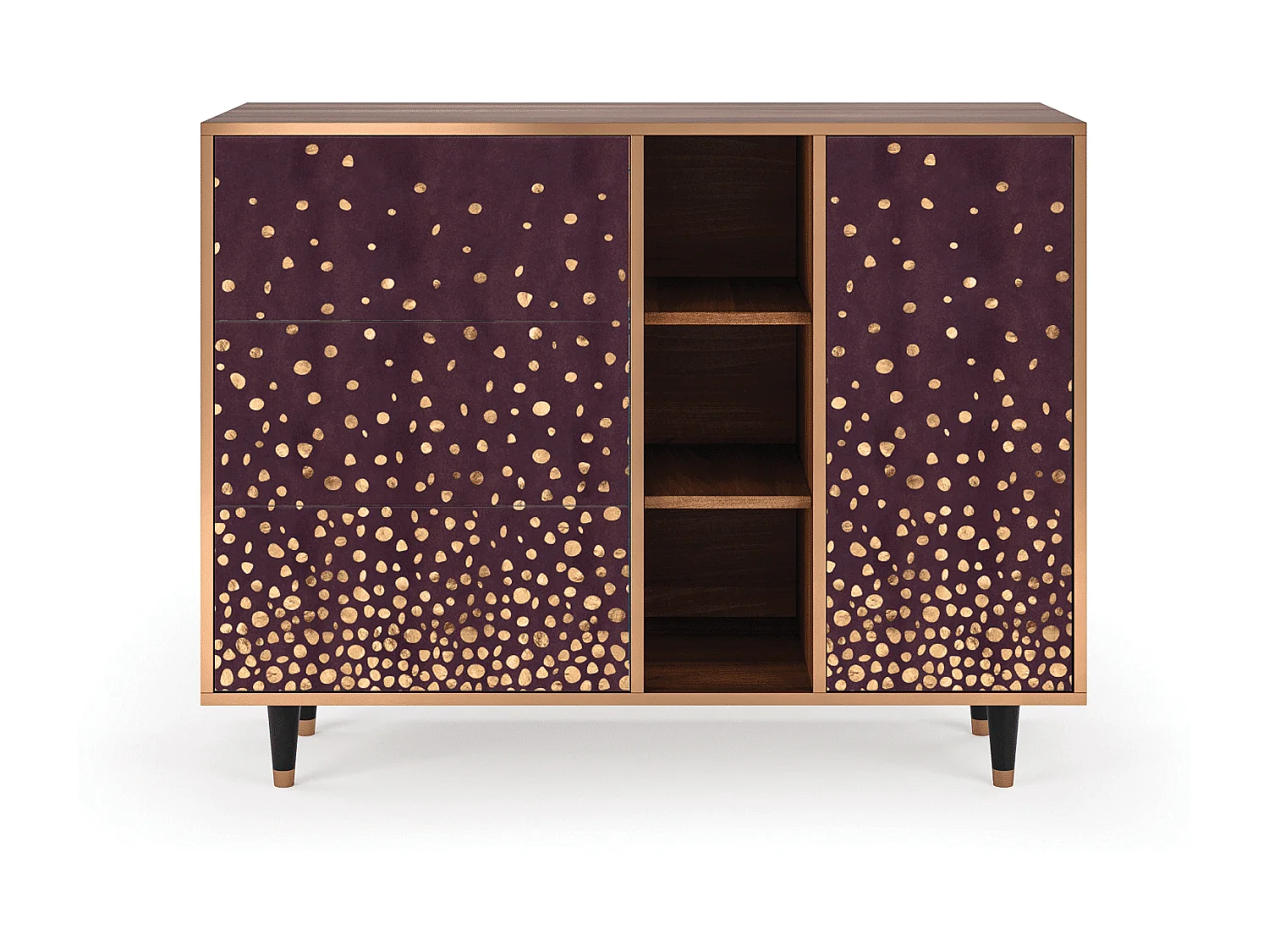 Buffet - 125x98x48 cm - BS2 - Glowworms, Noyer