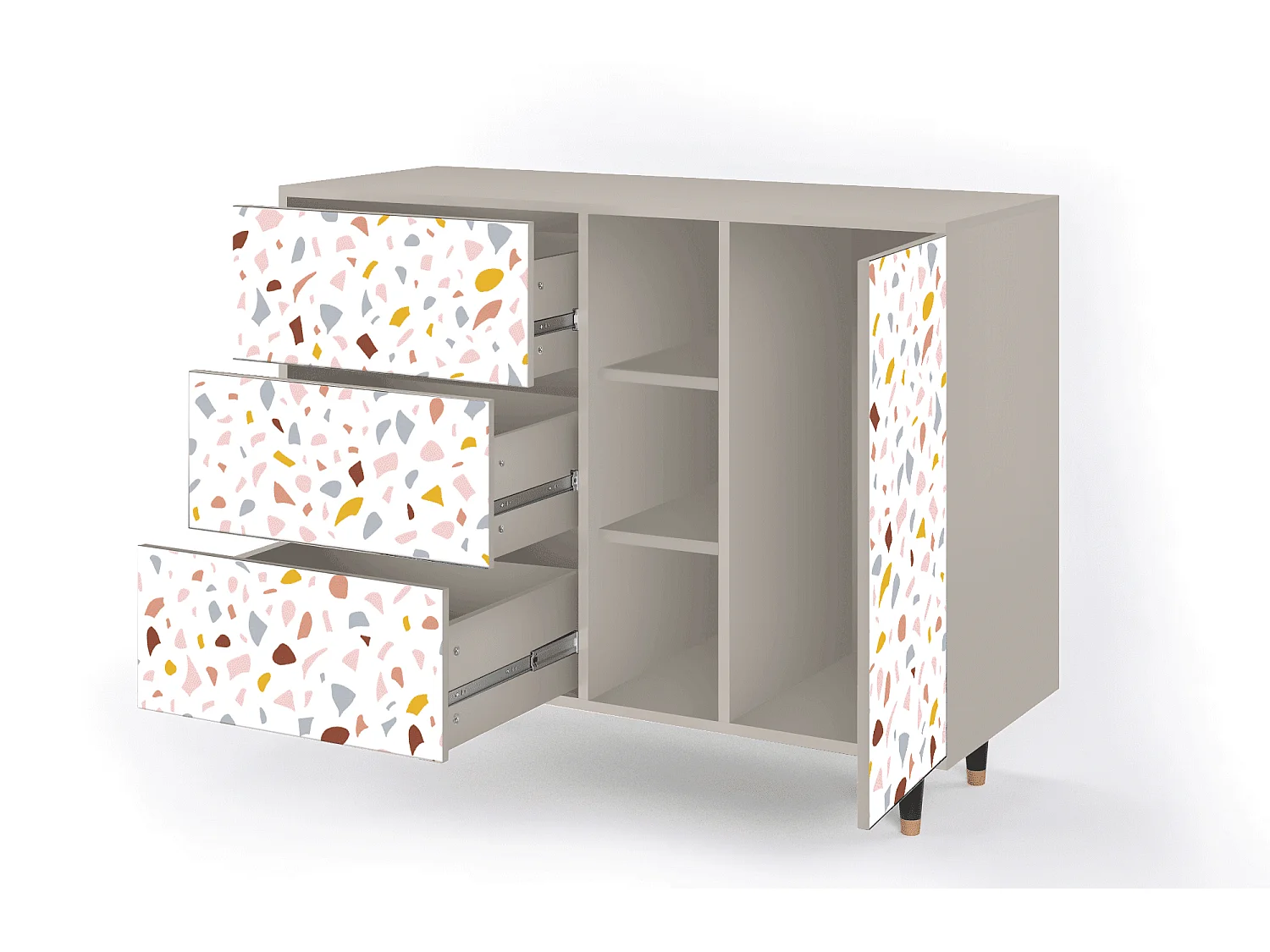 Credenza - 125x98x48 cm - BS2 - Marmelade Cheese, Sabbia