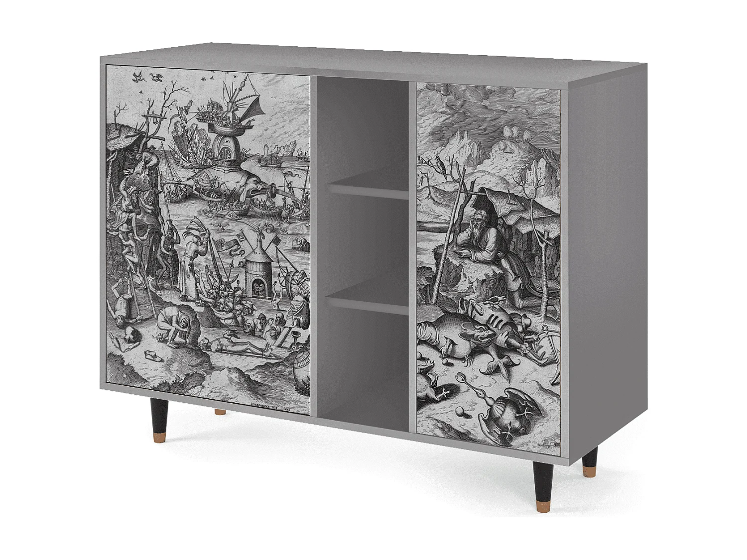 Aparador - 125x98x48 cm - BS2 - The Temptation, Gris