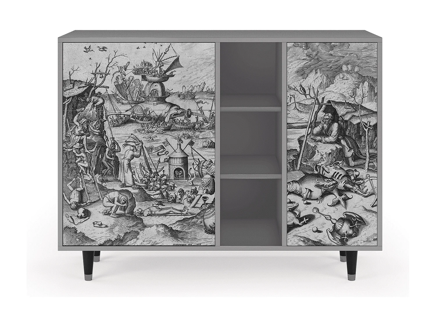 Sideboard - 125x98x48 cm - BS2 - The Temptation, Grau
