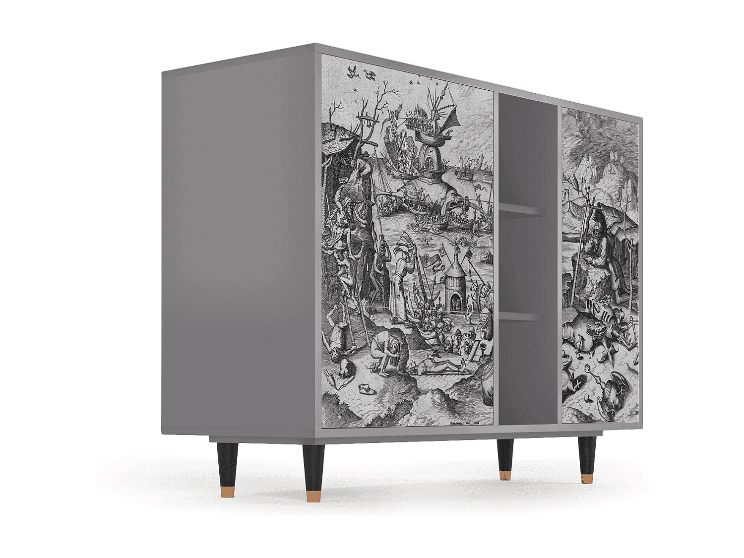 Sideboard - 125x98x48 cm - BS2 - The Temptation, Grau