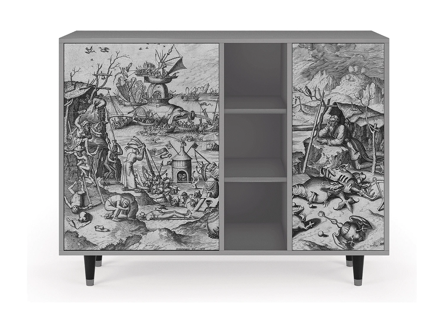Buffet - 125x98x48 cm - BS2 - The Temptation, Gris