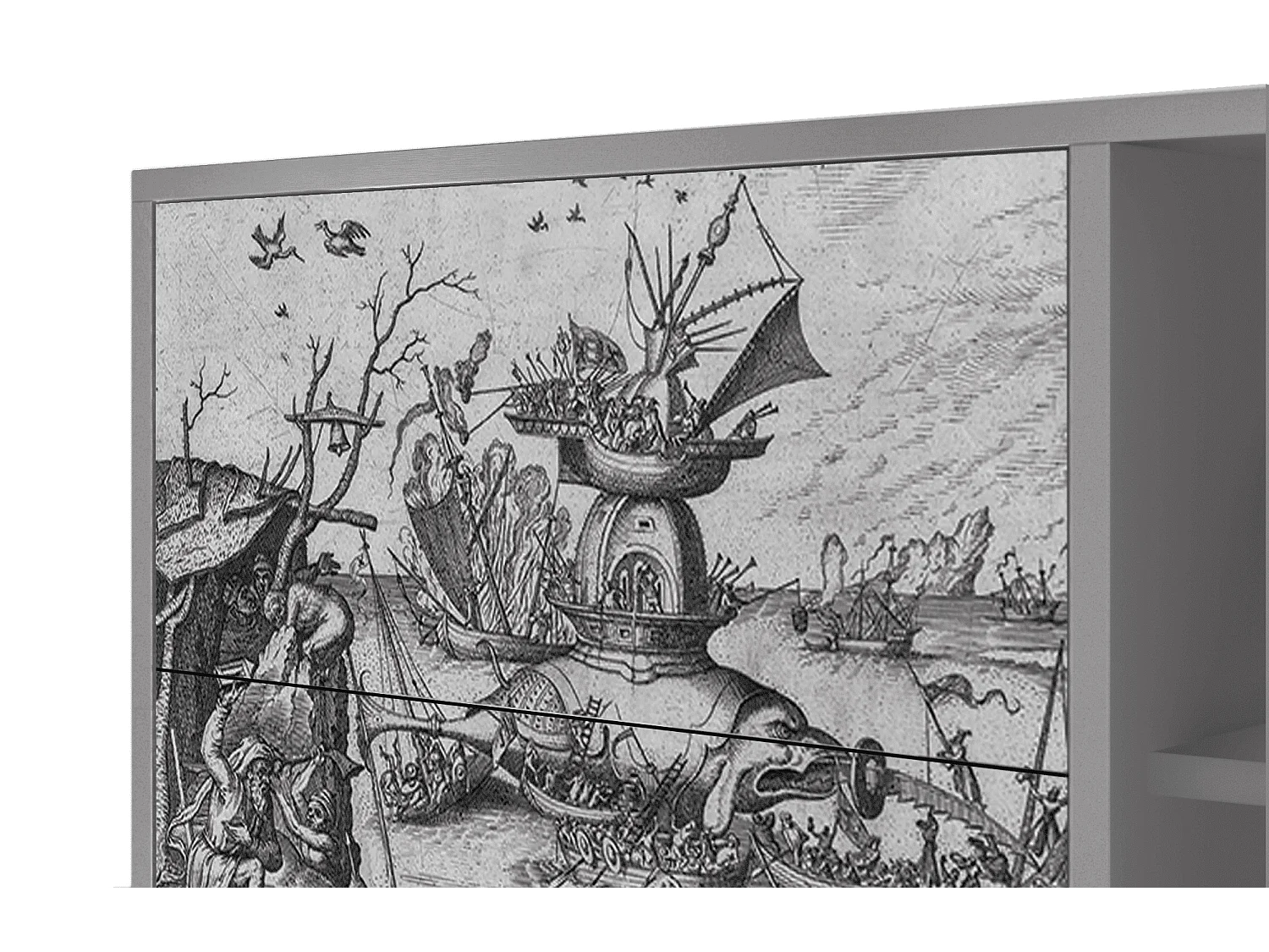 Buffet - 125x98x48 cm - BS2 - The Temptation, Gris