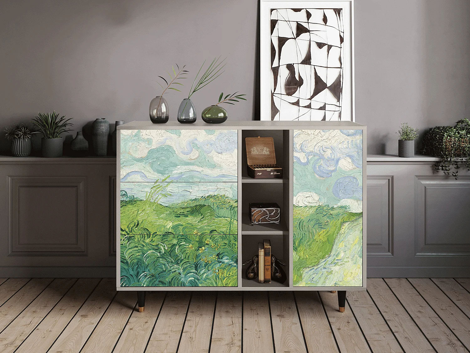 Buffet - 125x98x48 cm - BS2 - Green Wheat Fields, Sable