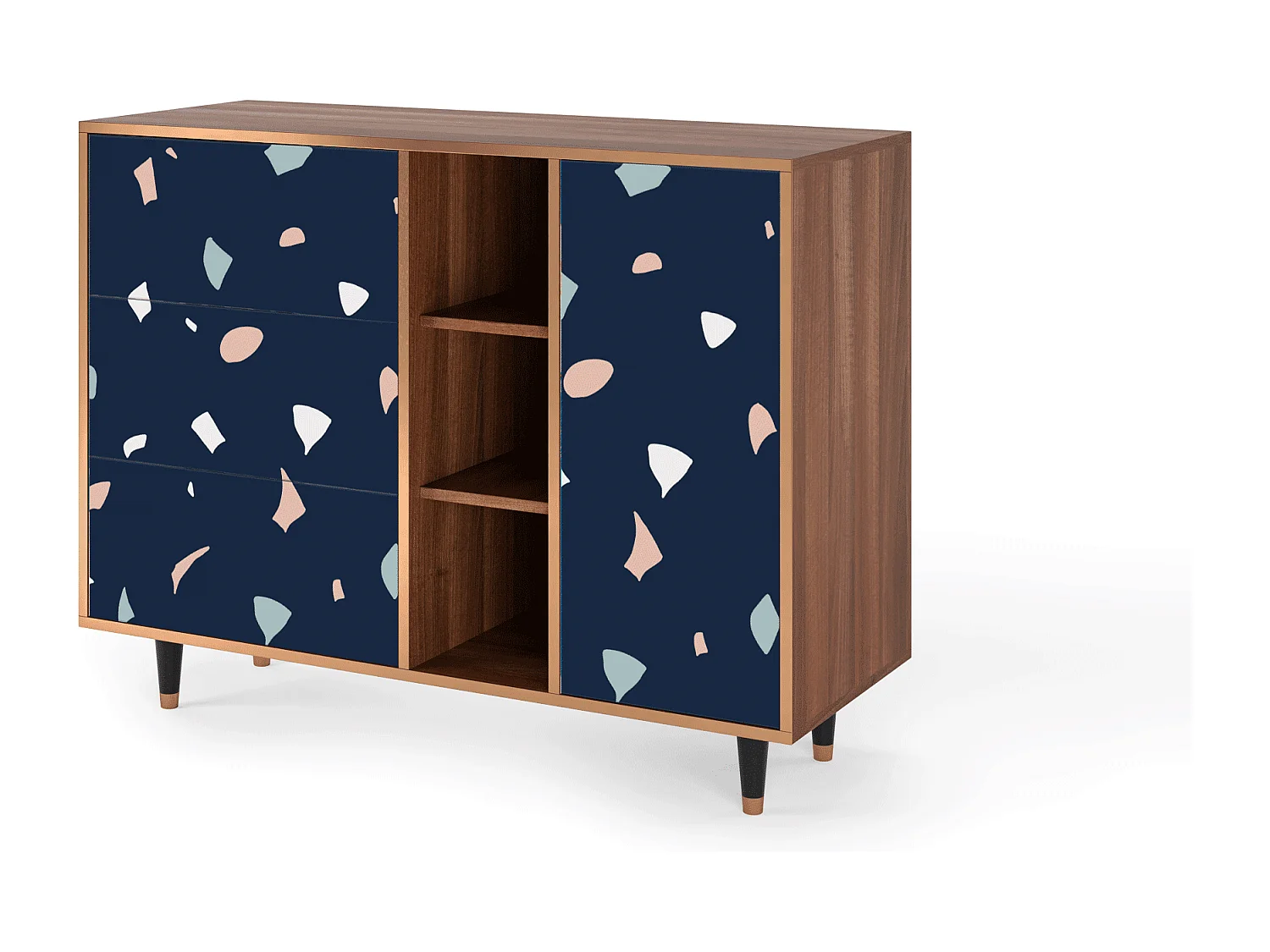 Dressoir - 125x98x48 cm - BS2 - Space Satellites, Walnoot