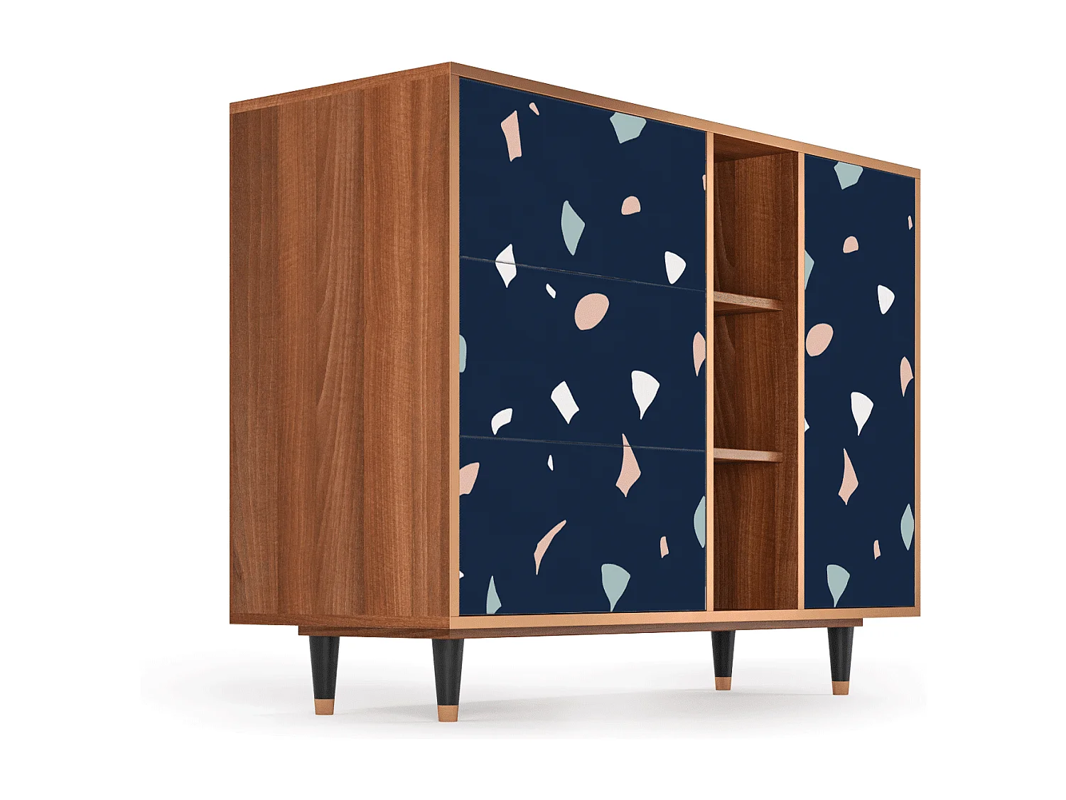 Dressoir - 125x98x48 cm - BS2 - Space Satellites, Walnoot