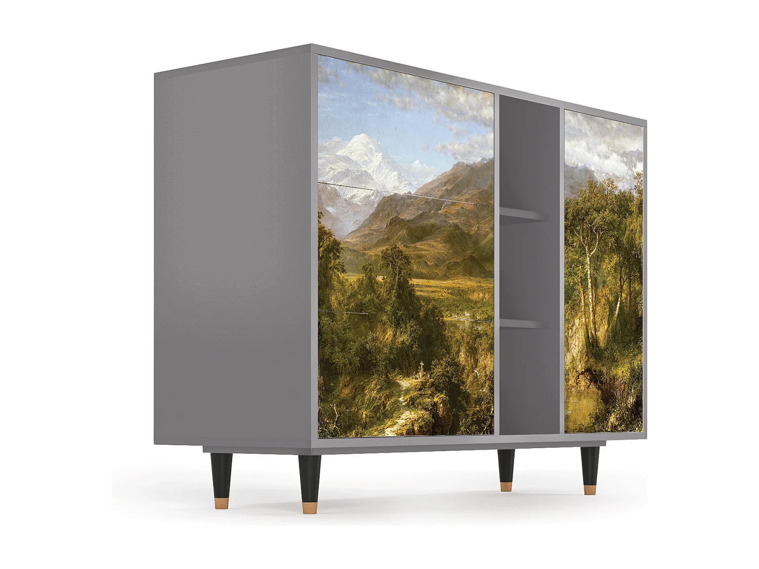 Aparador - 125x98x48 cm - BS2 - The Heart of the Andes , Gris