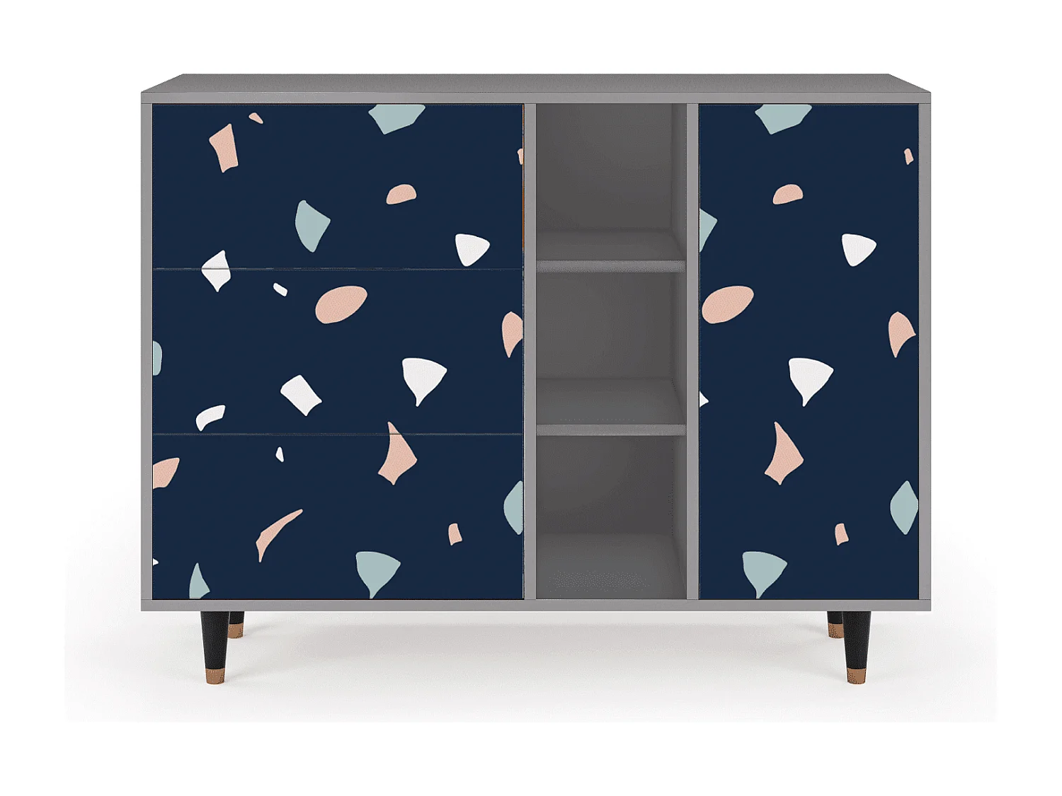 Buffet - 125x98x48 cm - BS2 - Space Satellites, Gris