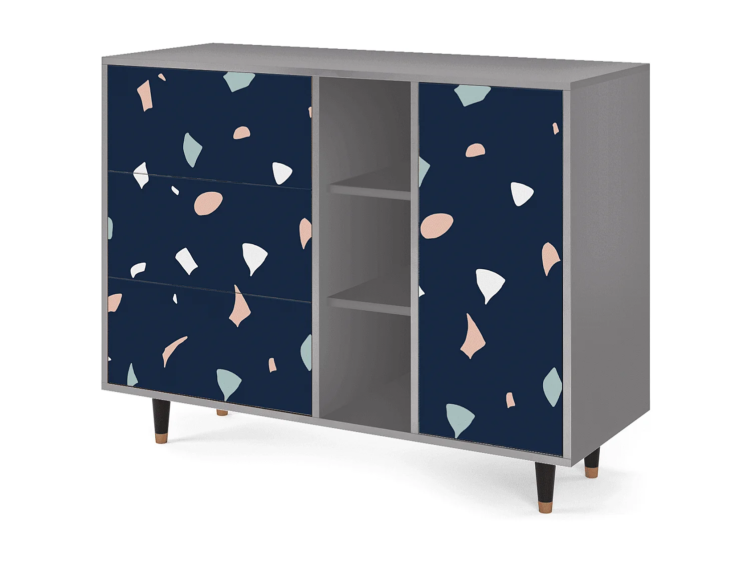 Buffet - 125x98x48 cm - BS2 - Space Satellites, Gris