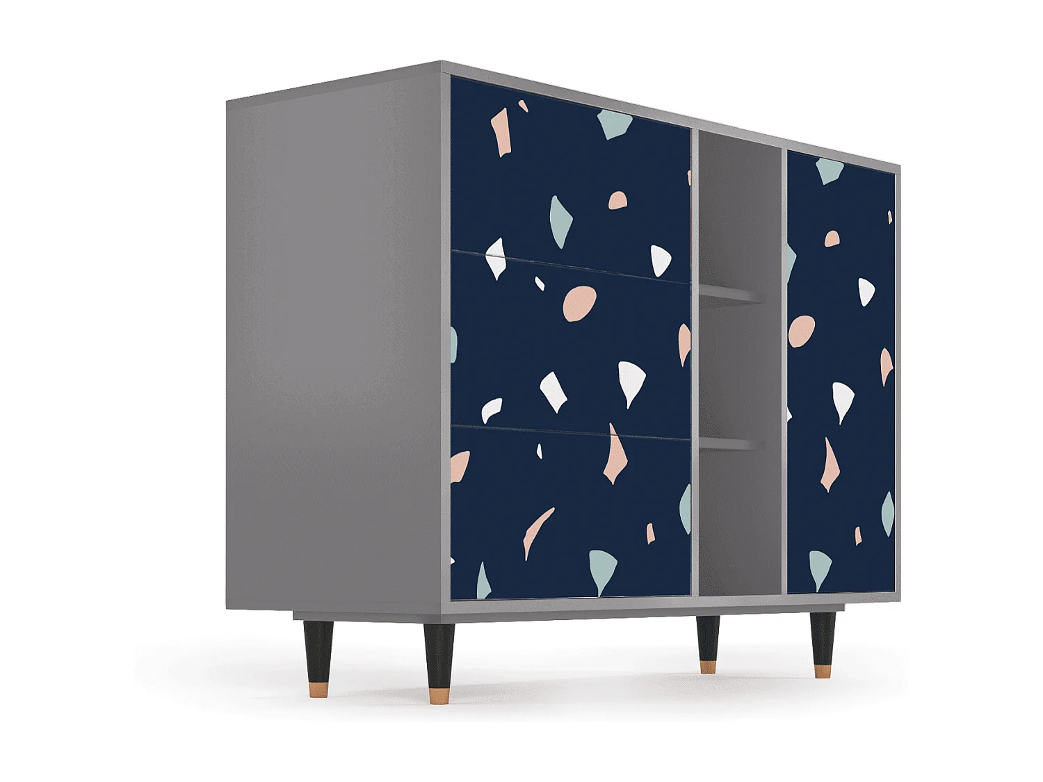 Buffet - 125x98x48 cm - BS2 - Space Satellites, Gris