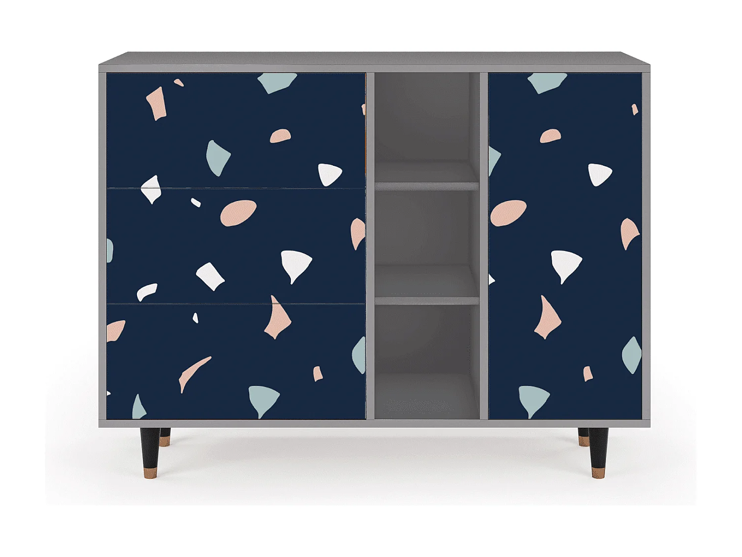 Buffet - 125x98x48 cm - BS2 - Space Satellites, Gris