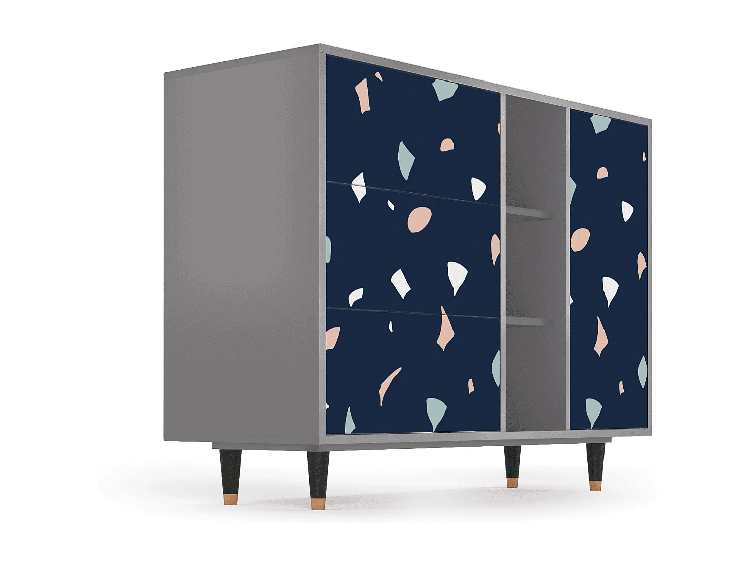 Buffet - 125x98x48 cm - BS2 - Space Satellites, Gris
