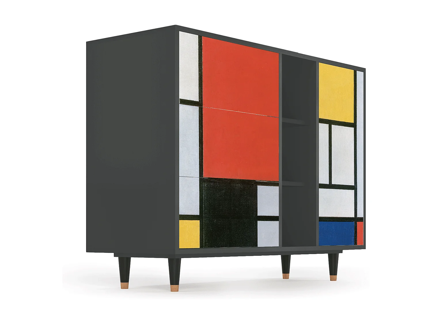 Kredens - 125x98x48 cm - BS2 - Composition, Antracyt