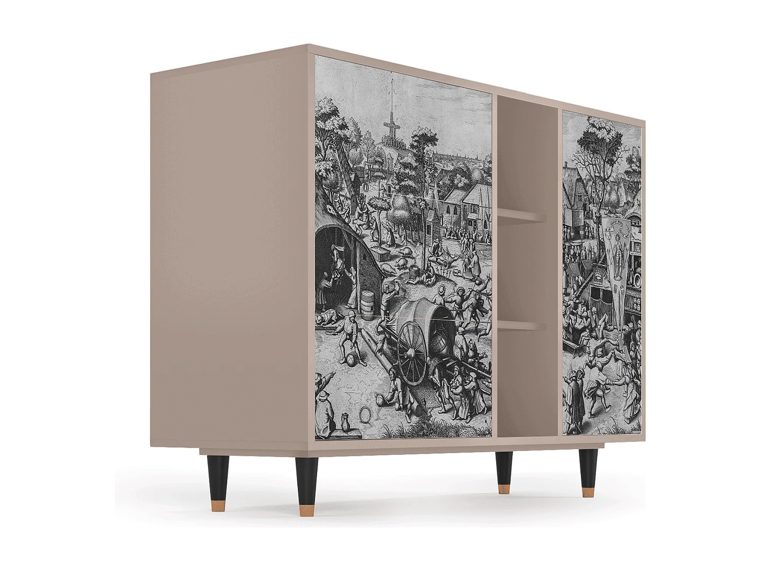 Kredens - 125x98x48 cm - BS2 - The Festival of Saint, Latte