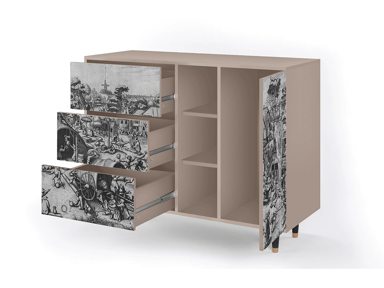 Kredens - 125x98x48 cm - BS2 - The Festival of Saint, Latte