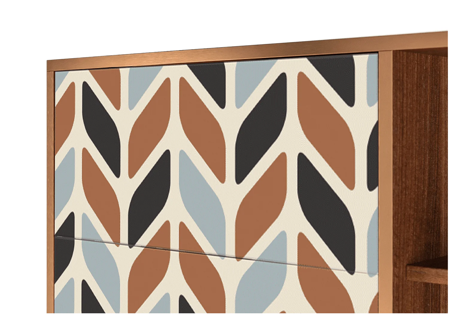 Kredens - 125x98x48 cm - BS2 - Beige Laure, Orzech