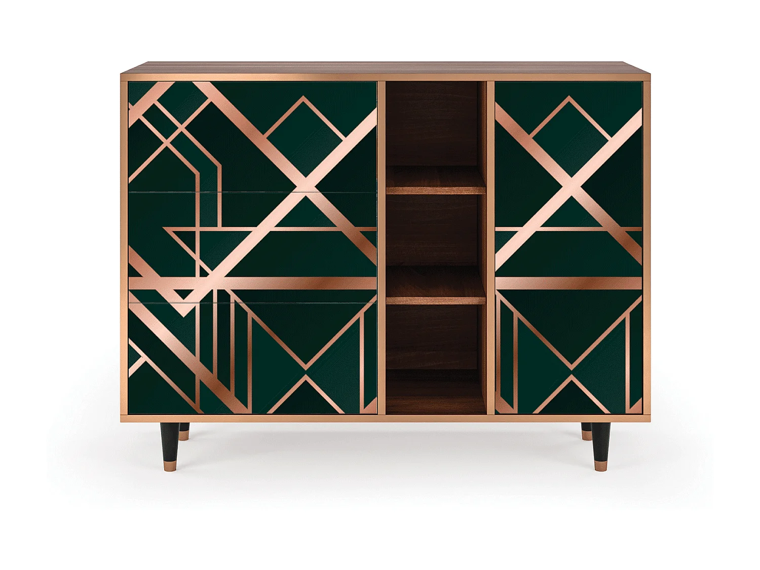 Buffet - 125x98x48 cm - BS2 - Emerald Gatsby, Noyer