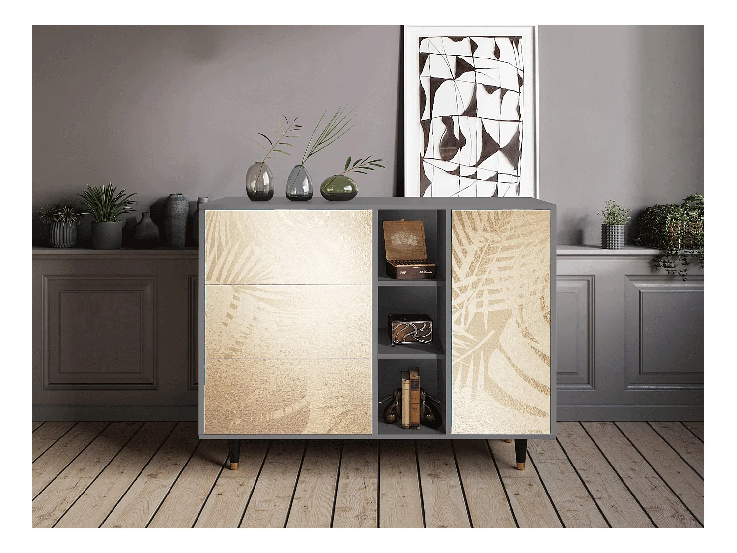 Buffet - 125x98x48 cm - BS2 - Plant of the Dessert, Gris