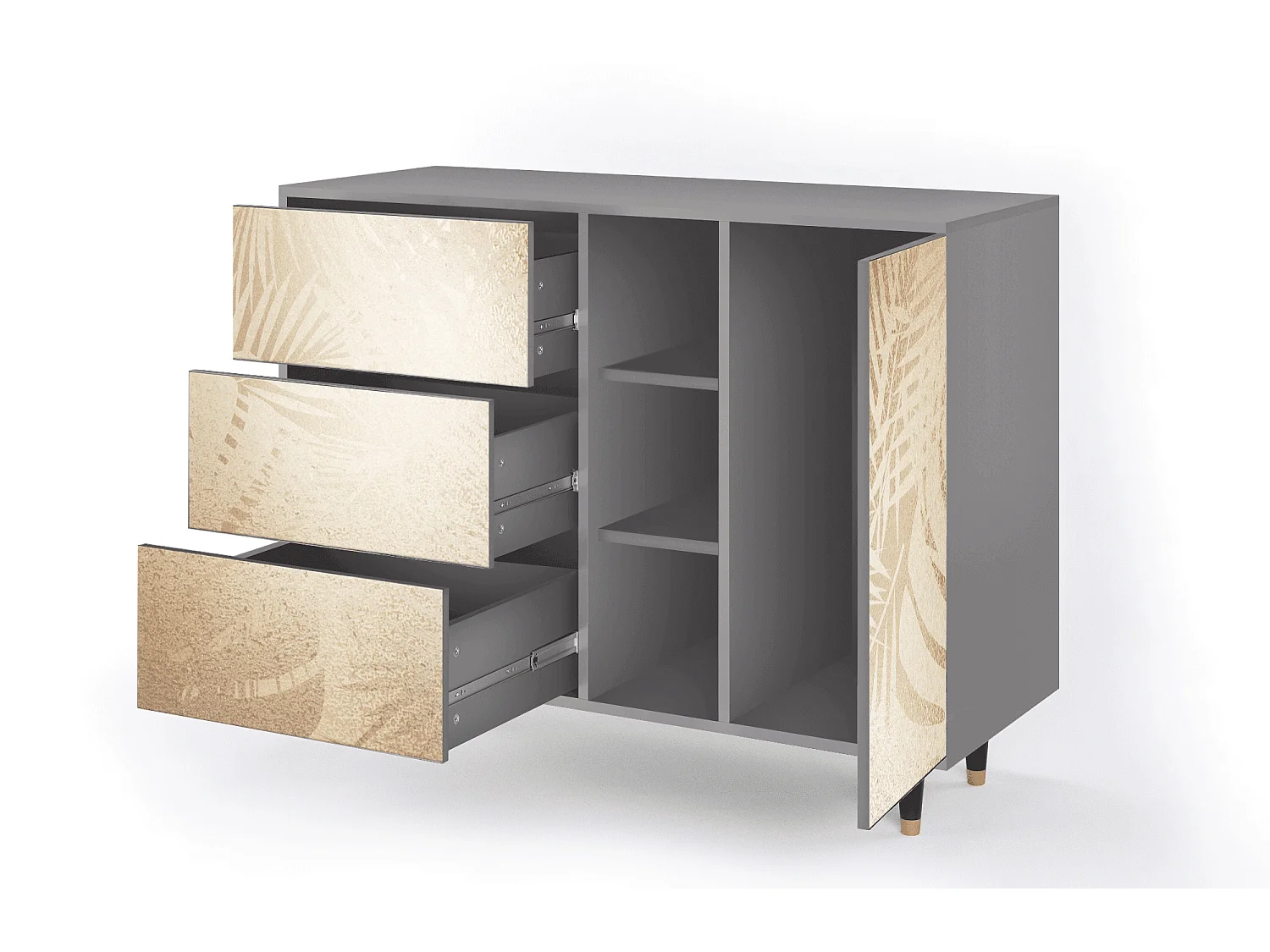 Dressoir - 125x98x48 cm - BS2 - Plant of the Dessert, Grijs