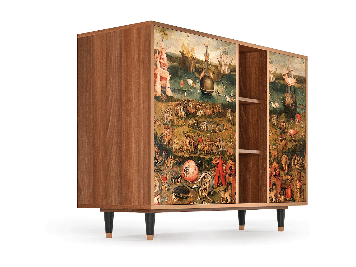 Kredens - 125x98x48 cm - BS2 - Garden of Delights , Orzech